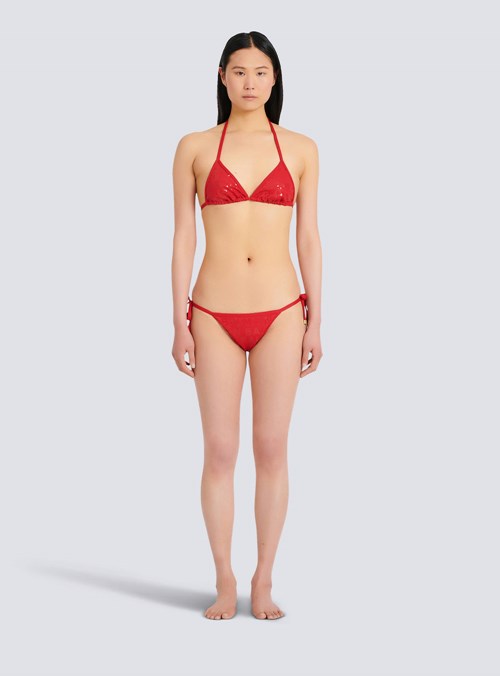 Balmain Balmain Logo Bikini Red | XNBAPVD-84