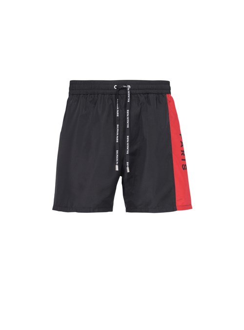 Balmain Balmain Logo Swim Shorts Black | NQSHODT-68