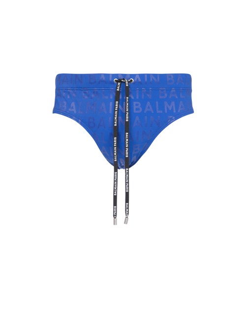 Balmain Balmain Logo Swimming Trunks Blue | OBKFCRQ-18