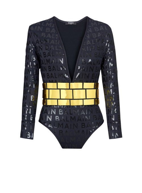 Balmain Balmain Logo Swimsuit Black | DKRNICA-26