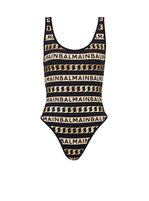 Balmain Balmain Logo Swimsuit Black | LKOZWAC-03