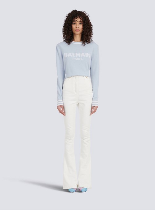 Balmain Bootcut Jeans White | XBFTWGD-42