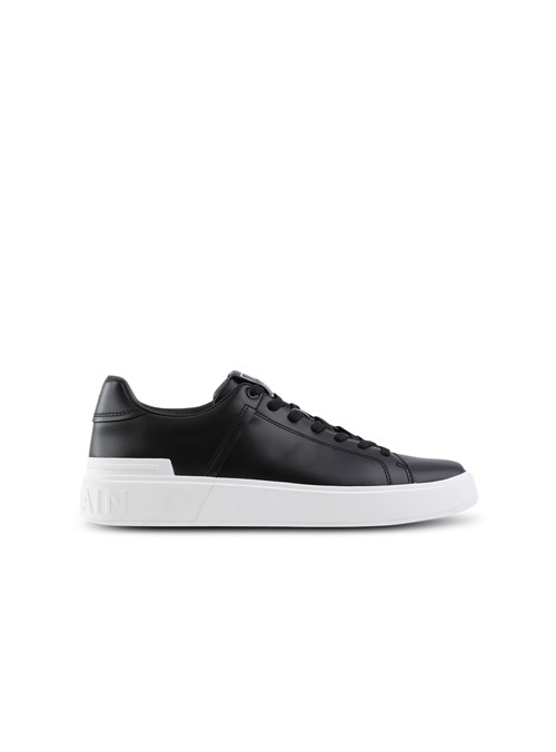 Balmain Calfskin B-court Sneakers Black | TGDFNZC-65