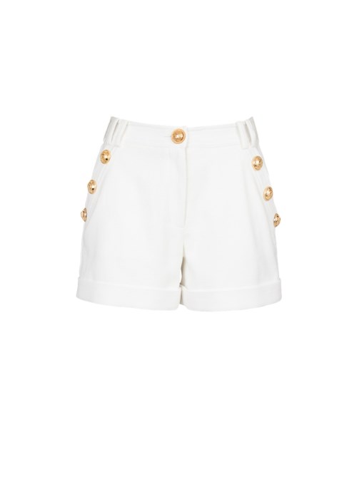 Balmain Cotton Low-rise Shorts White | KLBZRJT-75