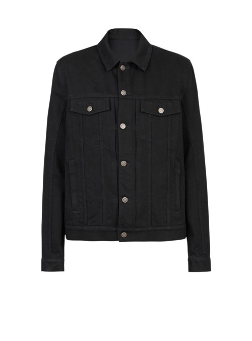 Balmain Eco-designed Denim Jacket Black | XRZSAYP-37