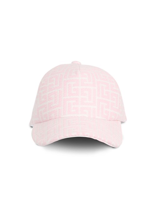 Balmain Exclusive - Balmain-monogrammed Jacquard Cap Pink | KAPQTVE-62