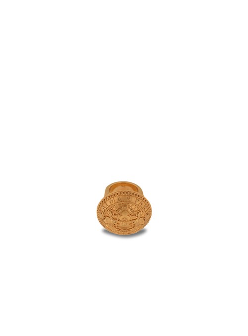 Balmain Gold-tone Brass Coin Ring Gold | BSCJRZX-84