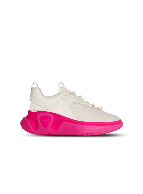 Balmain Gummy Leather And Mesh B-runner Sneakers Pink | RTOQSIF-23