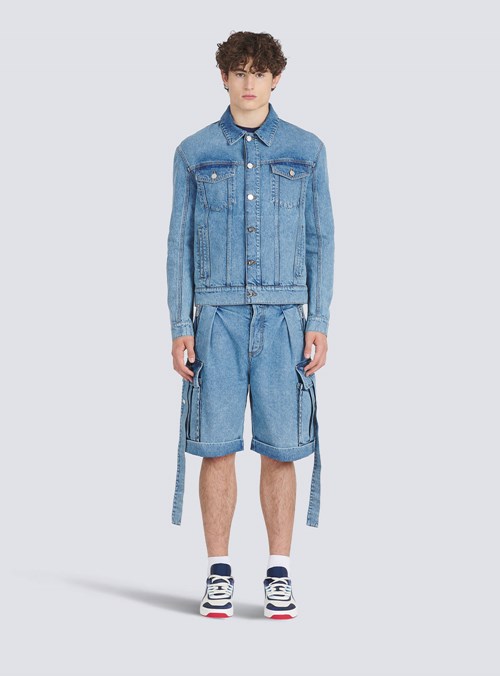 Balmain High Summer Capsule -denim Jean Jacket Blue | VDSZYIC-08