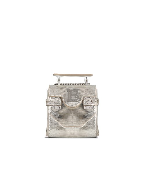 Balmain Leather B-buzz Mini Bag Silver | LRBMXSK-19