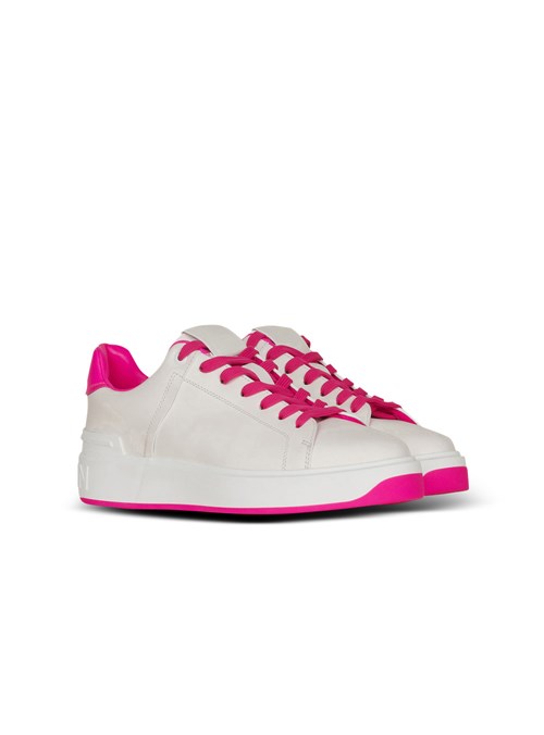 Balmain Leather B-court Sneakers Pink | KEODTQC-20