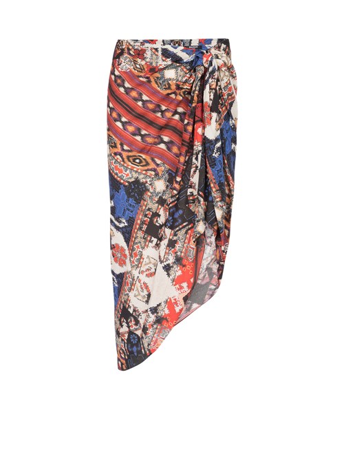 Balmain Multicolor Eco-designed Jersey Sarong Skirt Multicolor | XEIPTCH-04