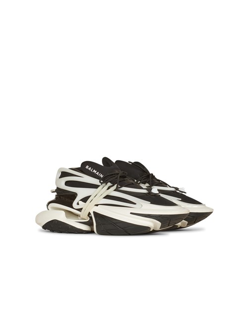 Balmain Neoprene And Leather Unicorn Low-top Sneakers Black | SRDLFQM-13