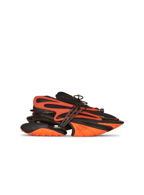 Balmain Neoprene And Leather Unicorn Low-top Sneakers Orange | TLYHQUR-87