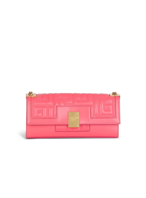 Balmain Quilted Leather 1945 Clutch Bag Pink | JRDZMTI-93