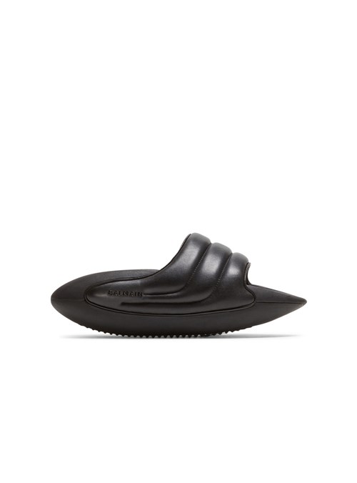 Balmain Quilted Leather B-it Mules Black | IKOZNQA-56