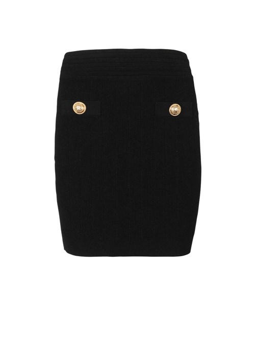 Balmain Short Knit Skirt Black | HOGVRAY-15