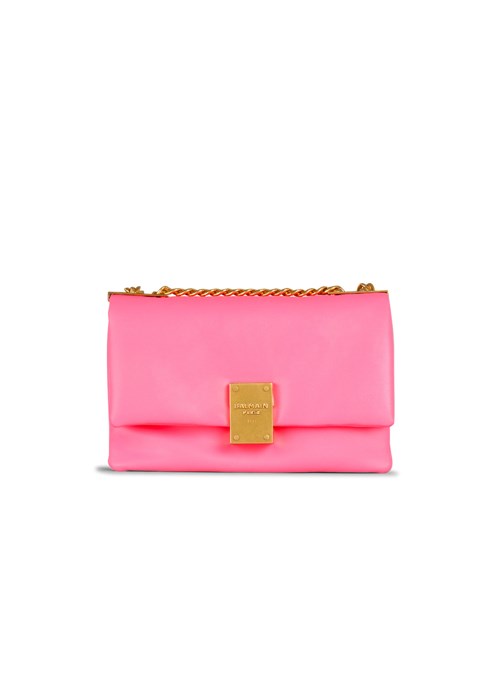 Balmain Small-sized Faux Leather 1945 Soft Bag Pink | MUOGBTR-50