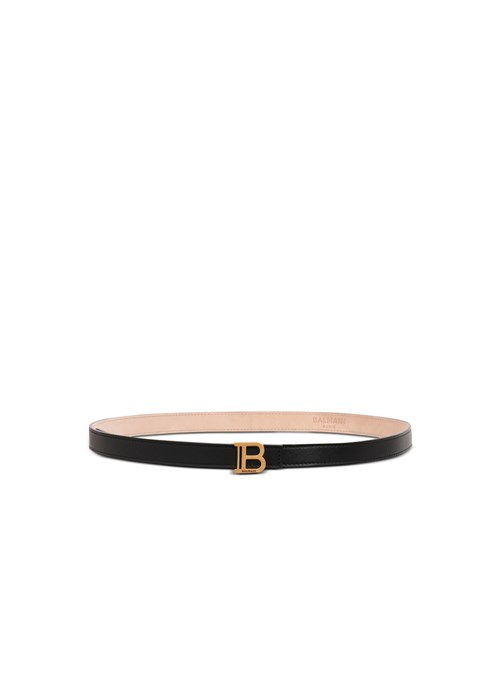 Balmain Smooth Leather B-belt Belt Black | DFSOTUX-41