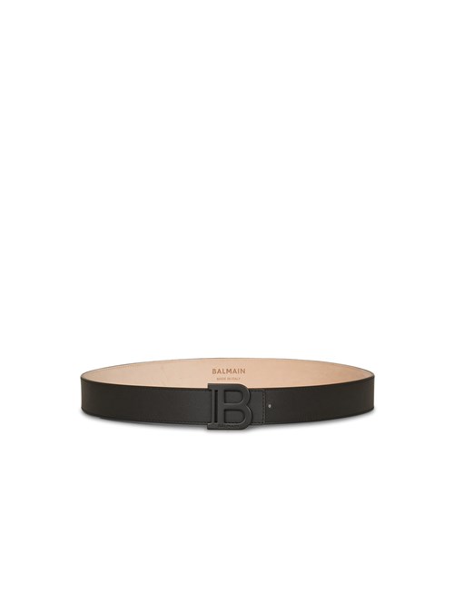 Balmain Smooth Leather B-belt Belt Black | KEXNPYU-18