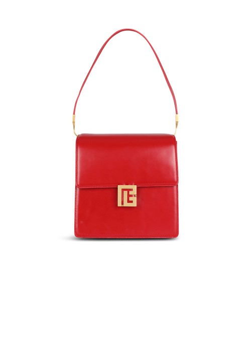 Balmain Smooth Leather Ely Bag Red | VXUHKMD-47