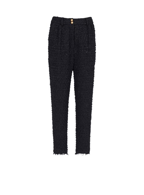 Balmain Tweed Carrots Pants Black | QDNSHYL-79