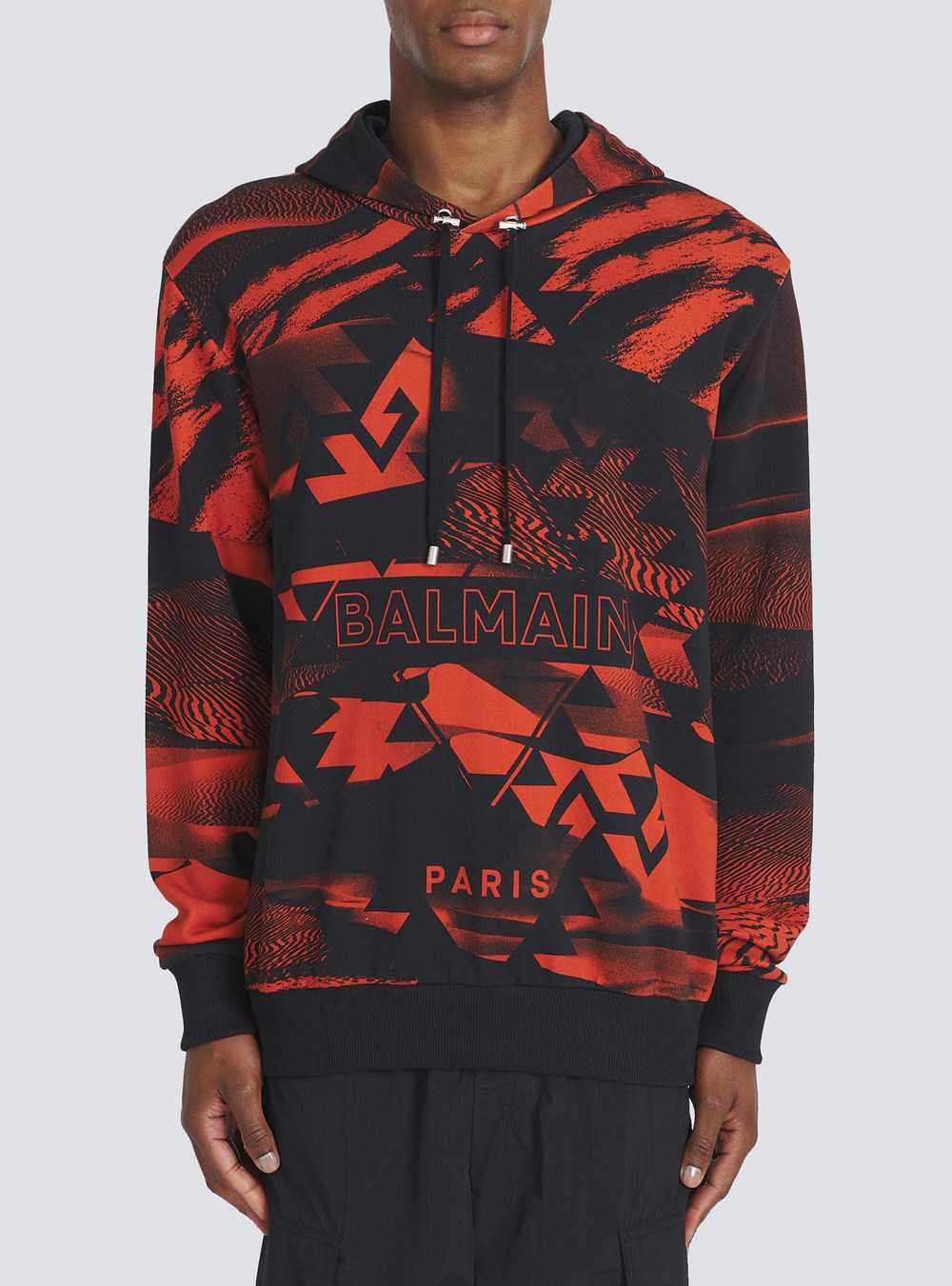 Balmain All Over Printed Sweatshirt With Balmain Logo Multicolor | KYPUQXI-42