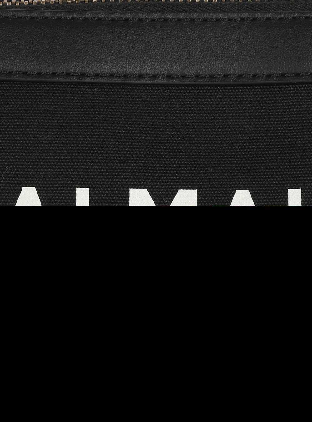 Balmain B-army Canvas Clutch Bag With Leather Inserts Black | XZMQOCY-69