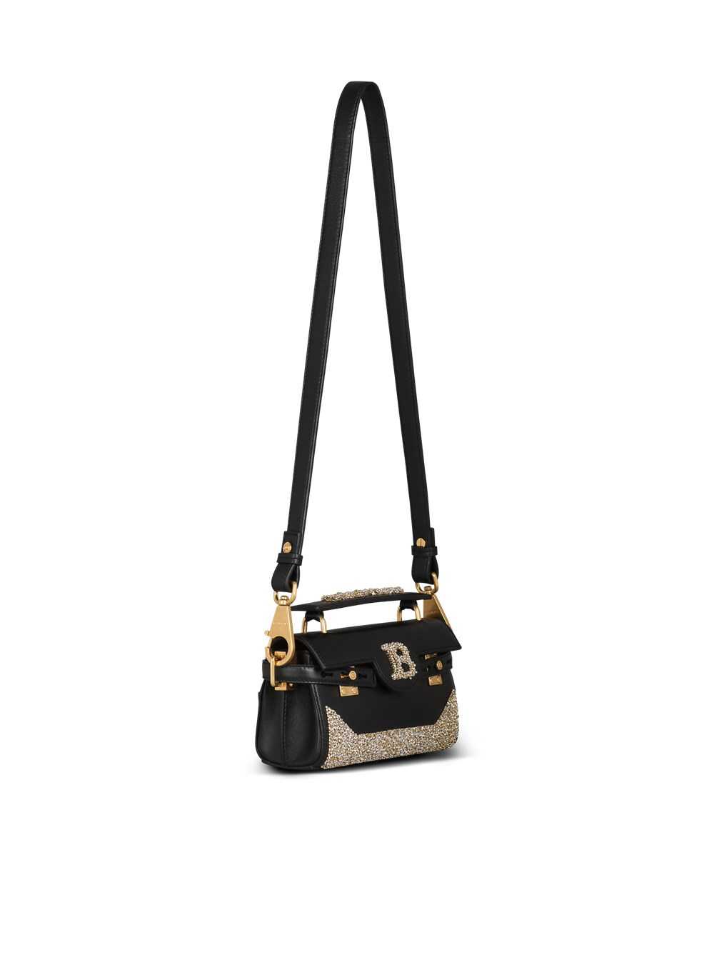 Balmain B-buzz 19 Bag In Embroidered Leather Black | NIEQLKW-04