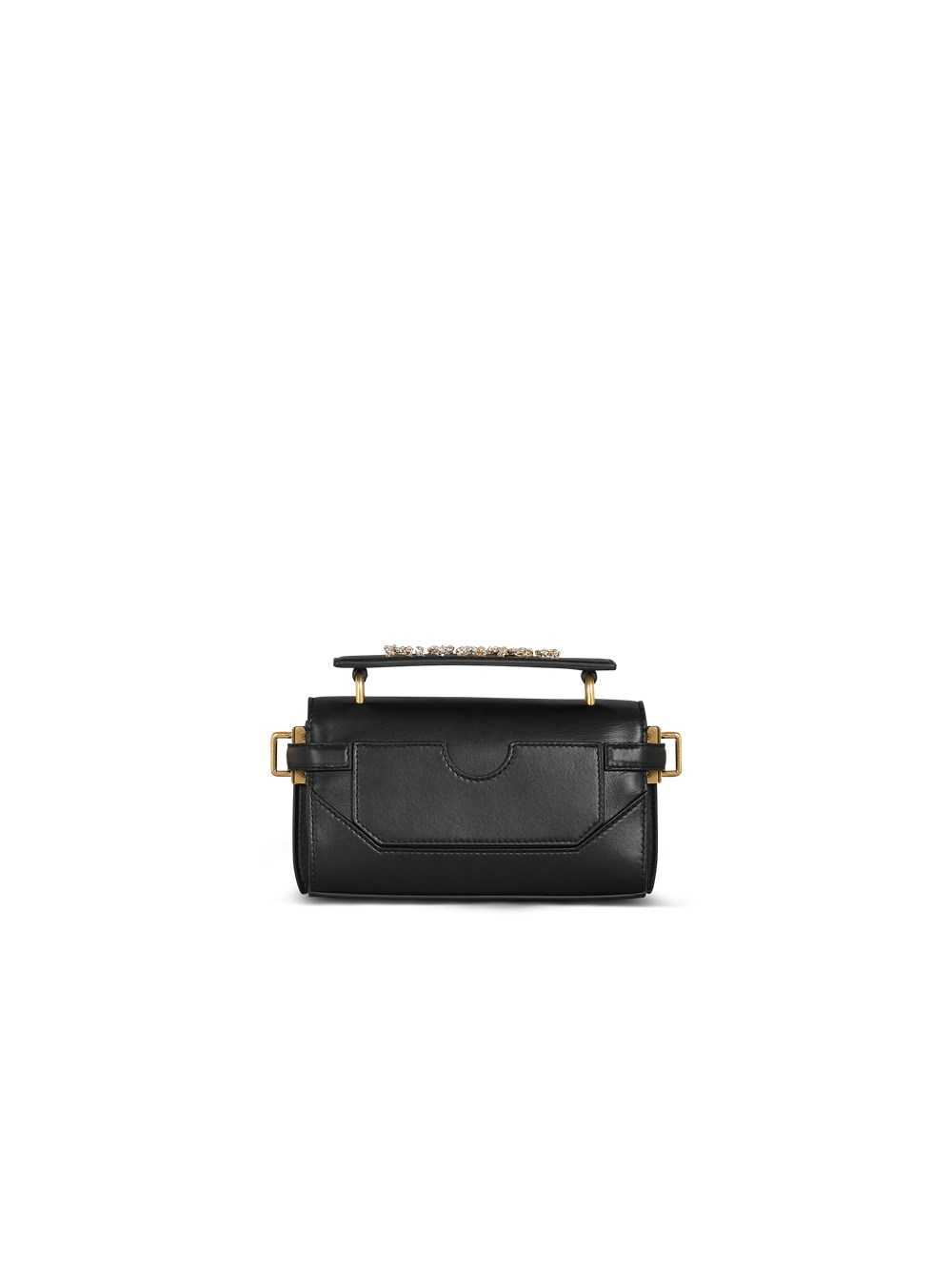 Balmain B-buzz 19 Bag In Embroidered Leather Black | NIEQLKW-04