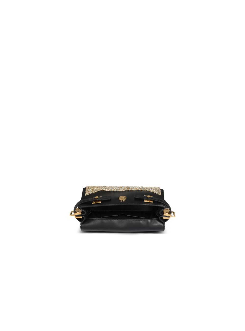 Balmain B-buzz 19 Bag In Embroidered Leather Black | NIEQLKW-04