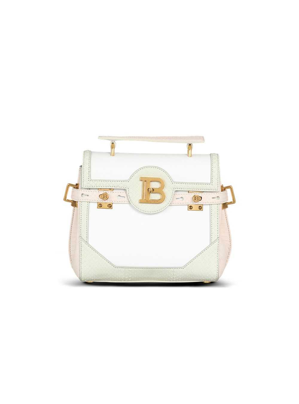 Balmain B-buzz 23 Bag In Leather And Python Leather Multicolor | REQMUVL-69