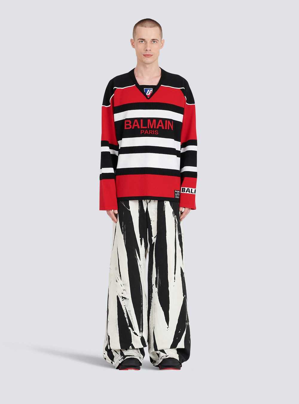 Balmain B-sporty Boxy Sweatshirt Red | QRHNIAL-79