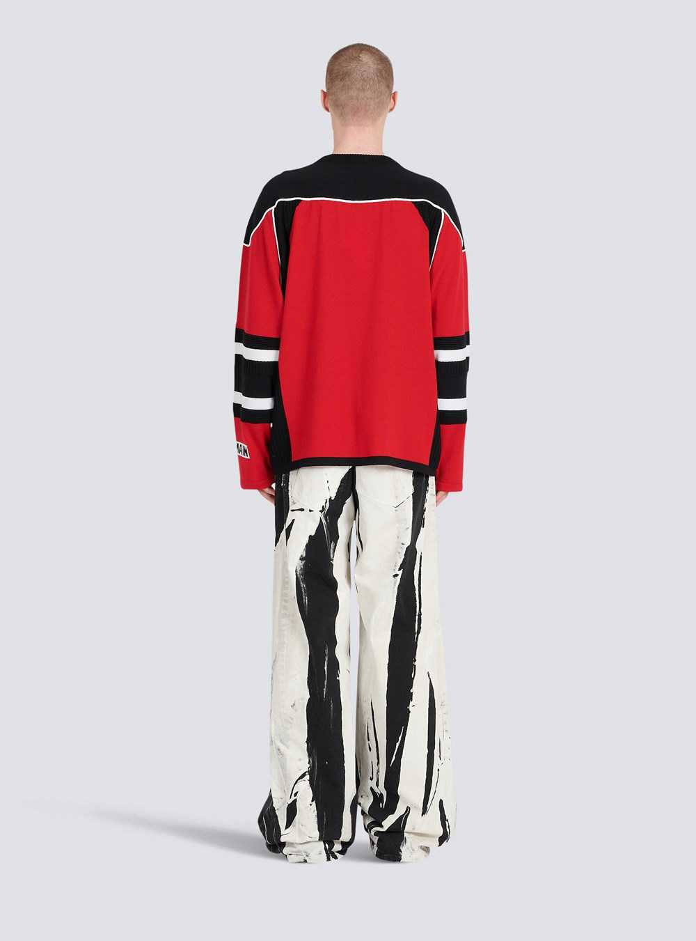 Balmain B-sporty Boxy Sweatshirt Red | QRHNIAL-79