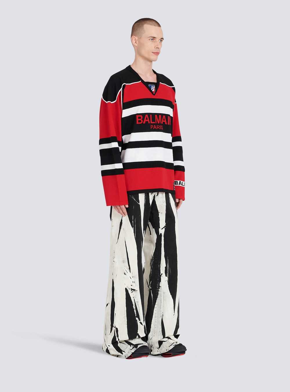 Balmain B-sporty Boxy Sweatshirt Red | QRHNIAL-79