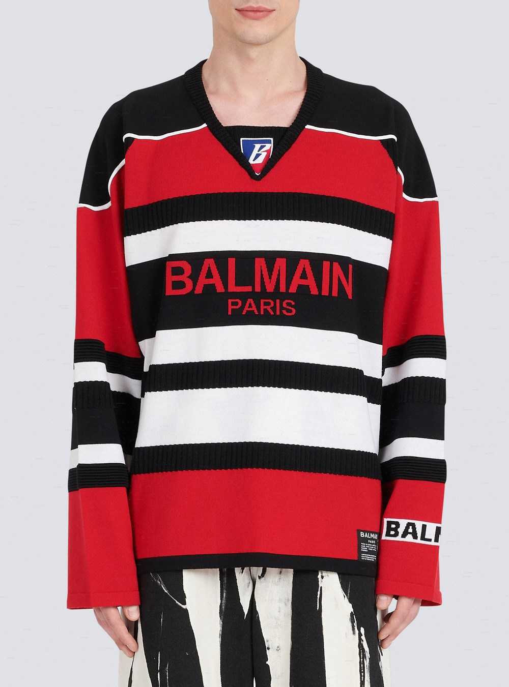 Balmain B-sporty Boxy Sweatshirt Red | QRHNIAL-79