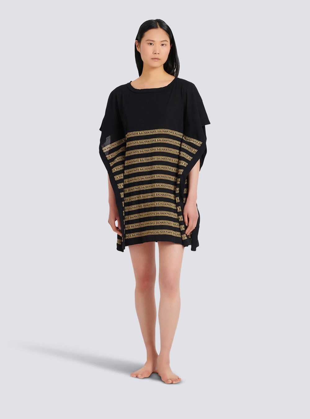 Balmain Balmain Logo Beach Dress Black | VSURPAJ-04