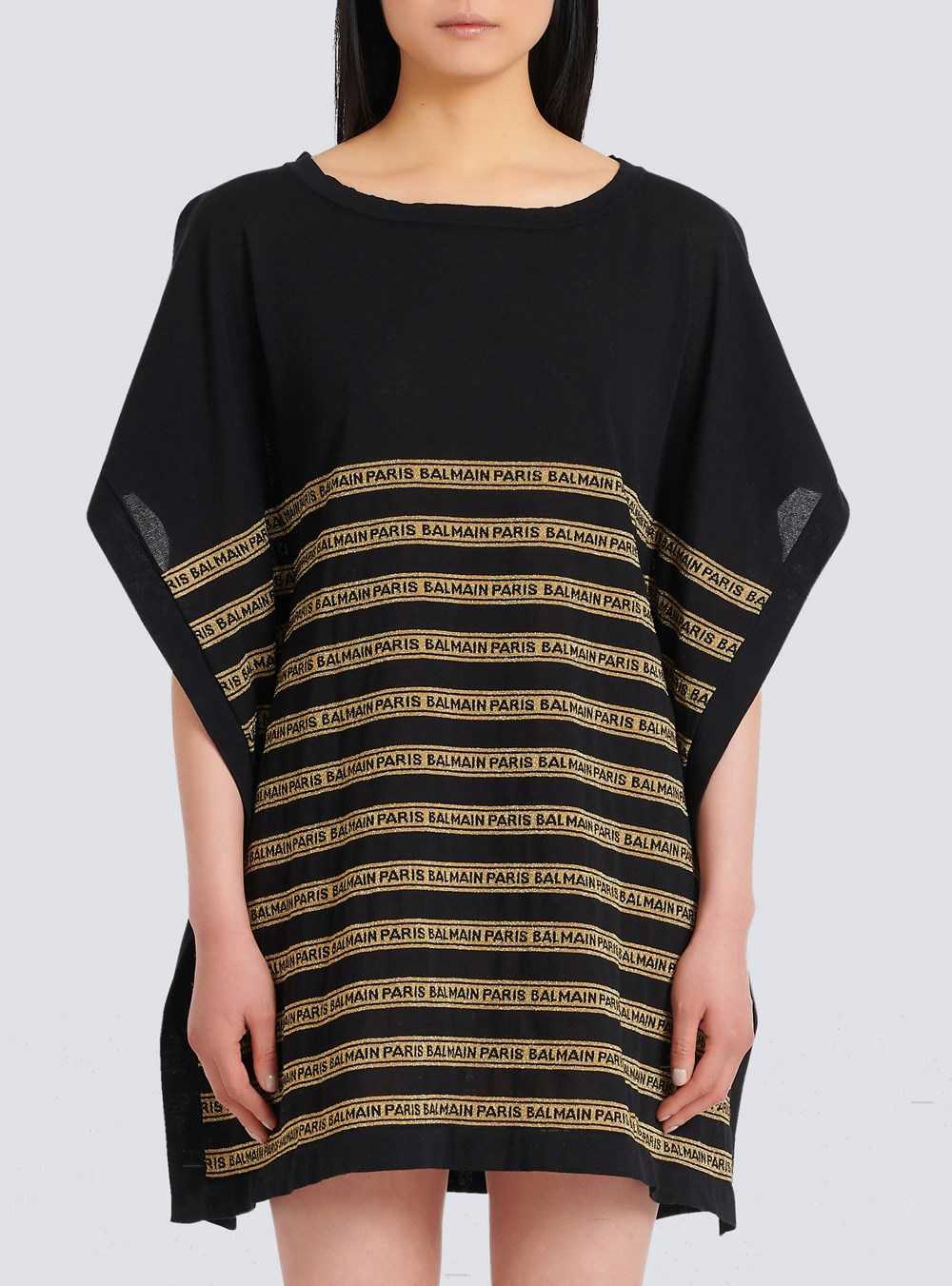 Balmain Balmain Logo Beach Dress Black | VSURPAJ-04