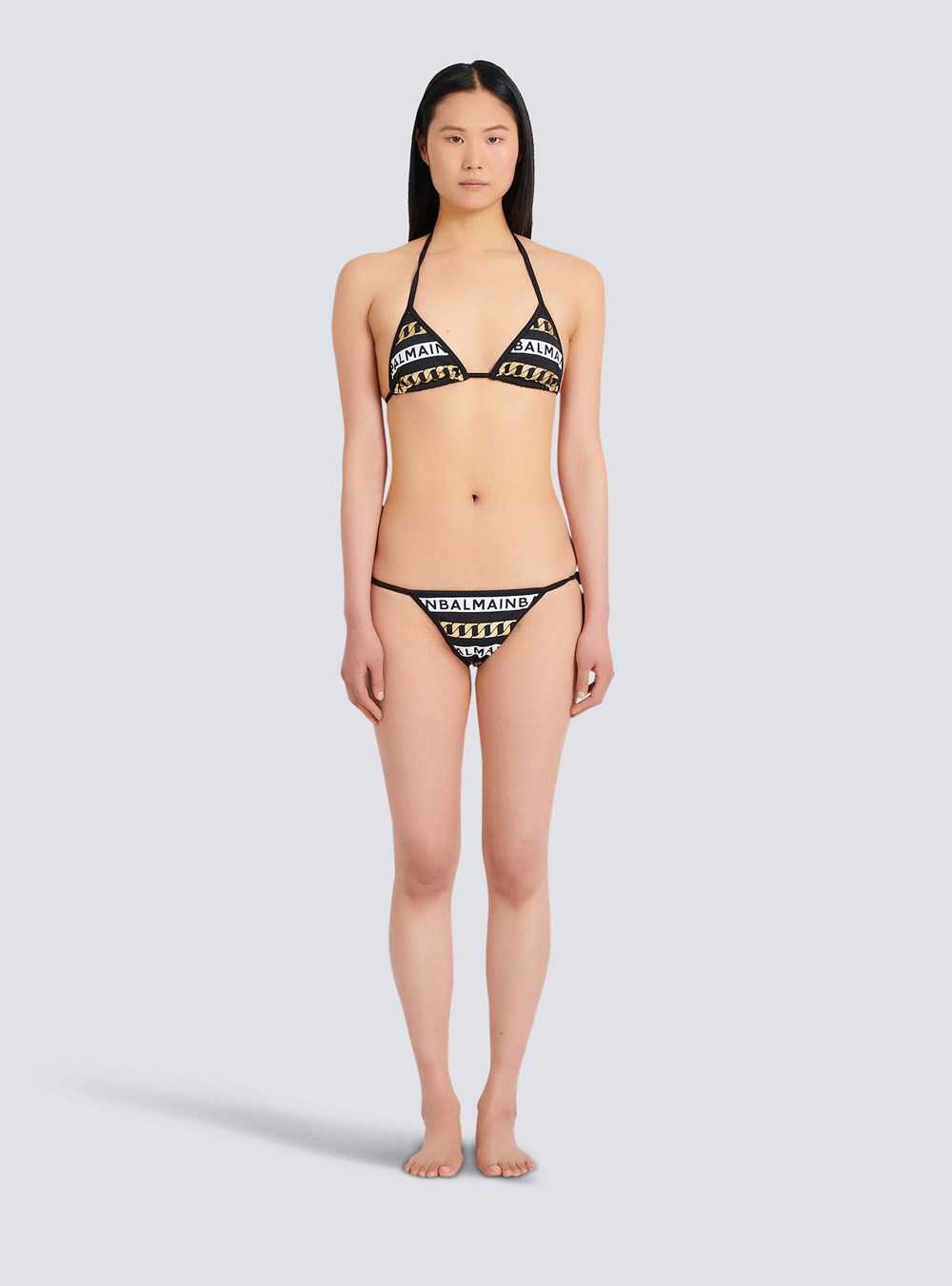 Balmain Balmain Logo Bikini Black | SJETIXW-16