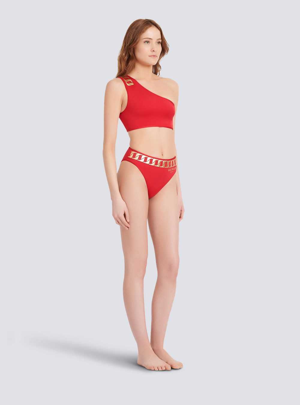 Balmain Balmain Logo Bikini Red | QVXDEWO-20