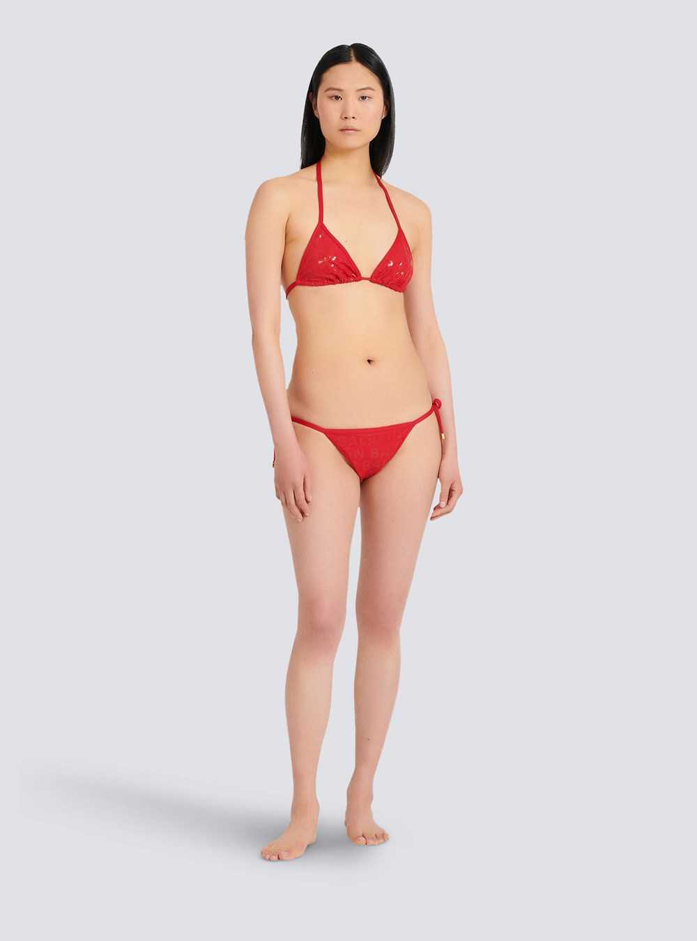 Balmain Balmain Logo Bikini Red | XNBAPVD-84