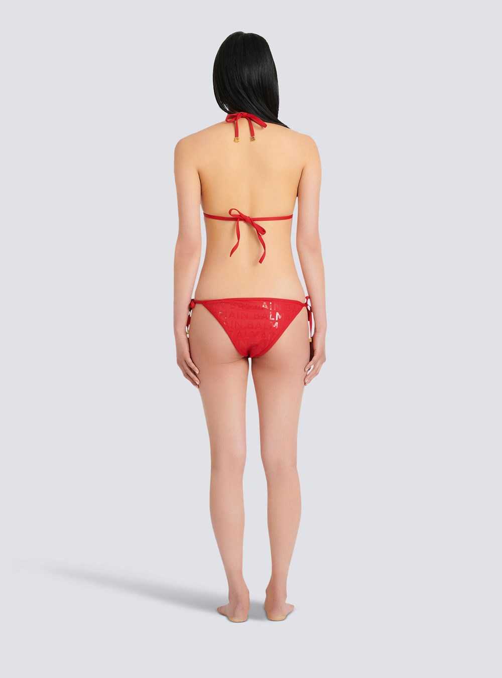 Balmain Balmain Logo Bikini Red | XNBAPVD-84