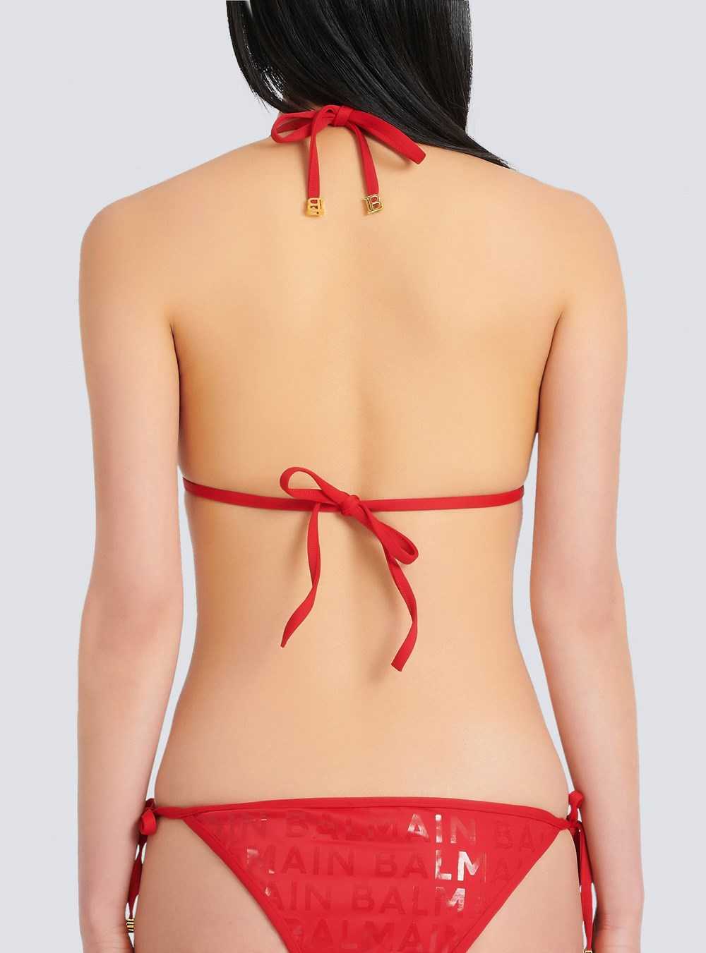 Balmain Balmain Logo Bikini Red | XNBAPVD-84