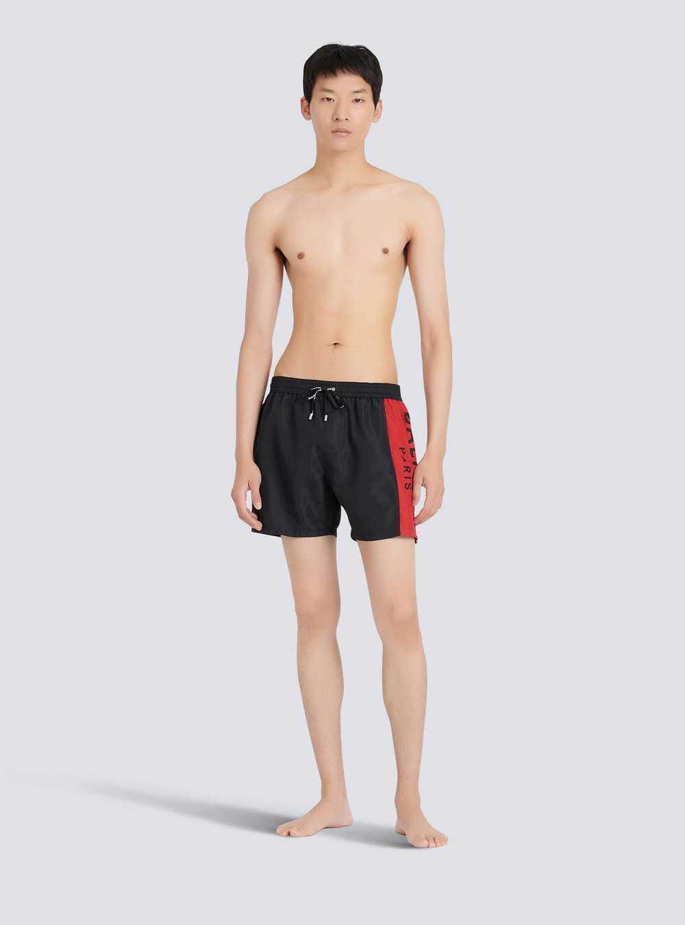 Balmain Balmain Logo Swim Shorts Black | NQSHODT-68