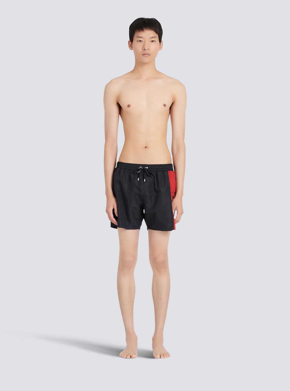 Balmain Balmain Logo Swim Shorts Black | NQSHODT-68