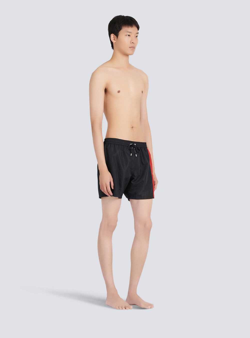 Balmain Balmain Logo Swim Shorts Black | NQSHODT-68