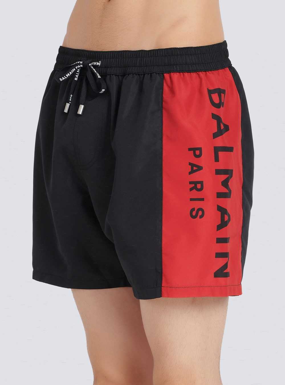 Balmain Balmain Logo Swim Shorts Black | NQSHODT-68