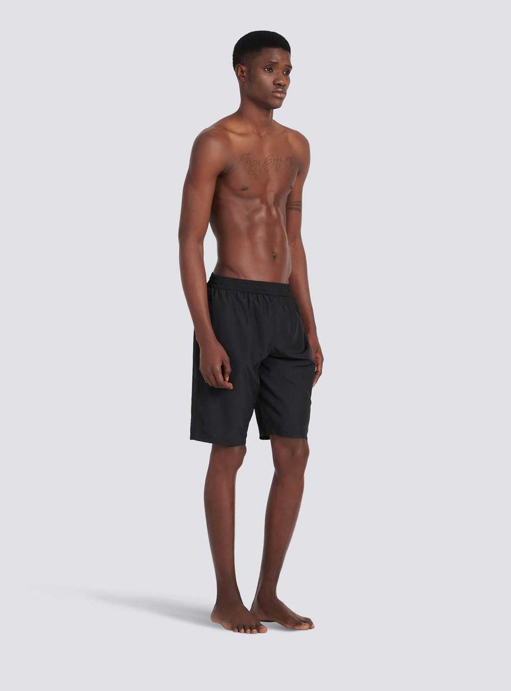 Balmain Balmain Logo Swim Shorts Black | TGCVZIE-19