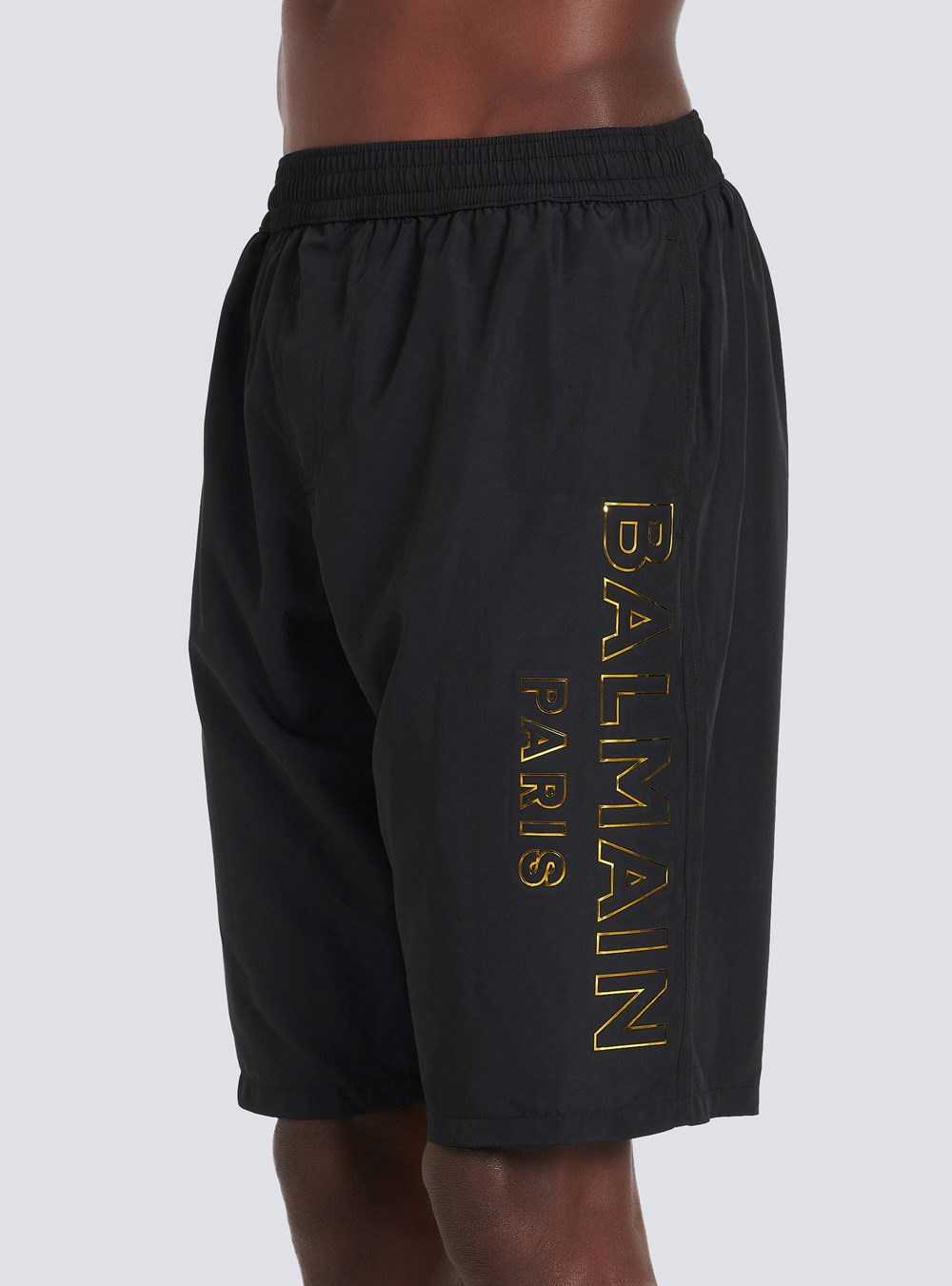 Balmain Balmain Logo Swim Shorts Black | TGCVZIE-19