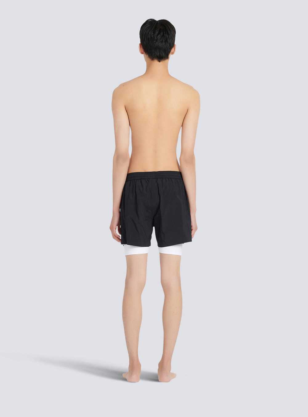 Balmain Balmain Logo Swim Shorts Black | WDFKJMO-02